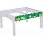 Set Trenulet din lemn Tara Verde - Green Country Wooden Train cu masuta de joaca 